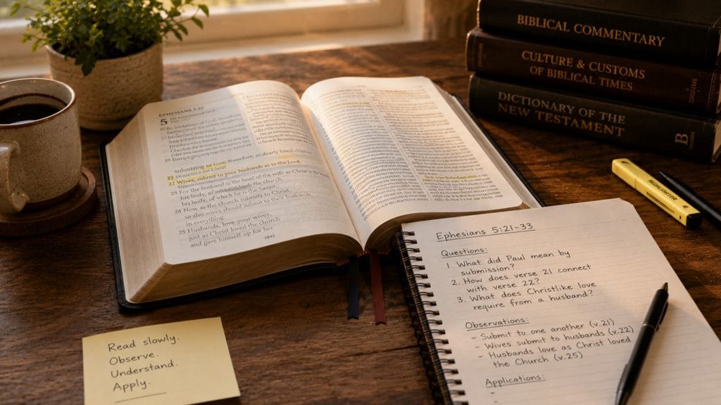 Bible Studying: Read the Passage Slowly 