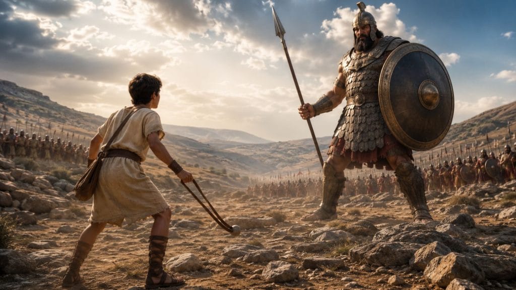 David  fighting Goliath: Teaching Children Theology