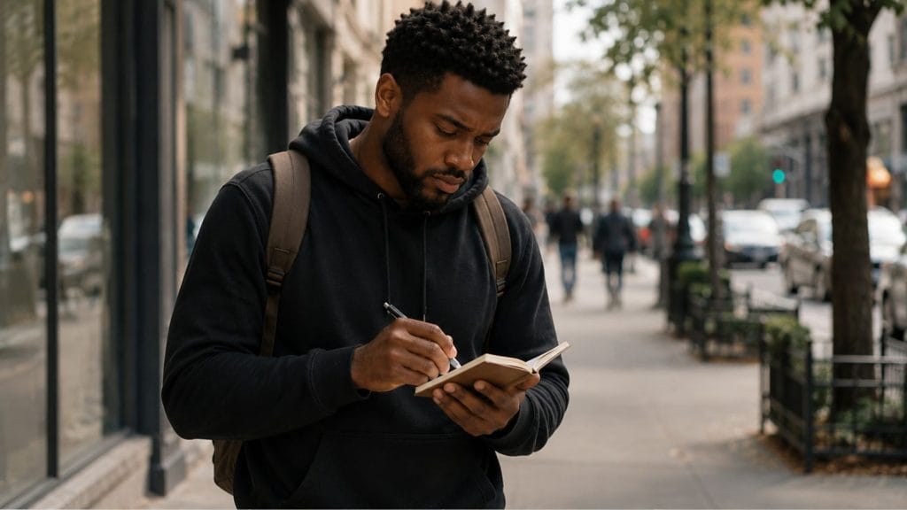 Write down on your notes the negative thinking or emotions